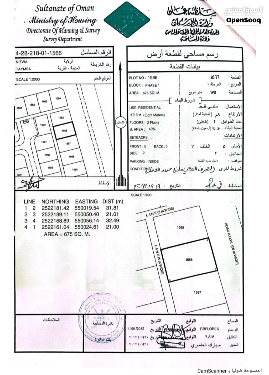 ارض سكنيه مساحتها ممتازه