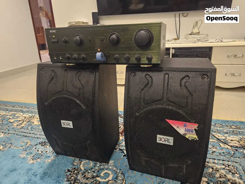 BORL SPEAKER 2 NOS WITH amplifier OMR 50