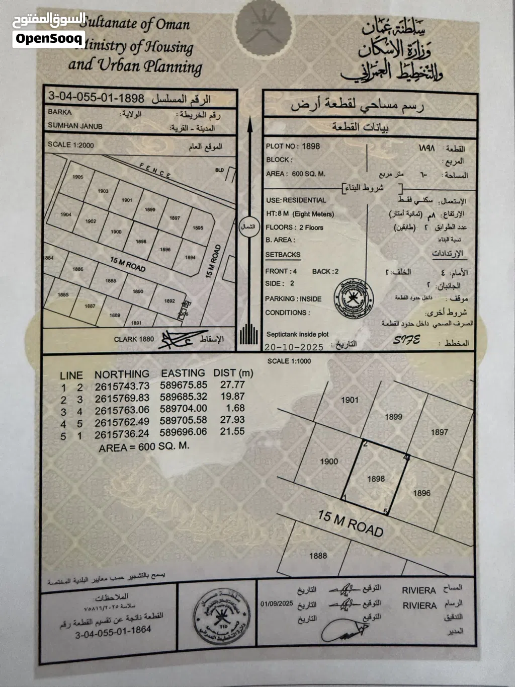 بيع 3 اراضي سكنيه في صومحان جنوب