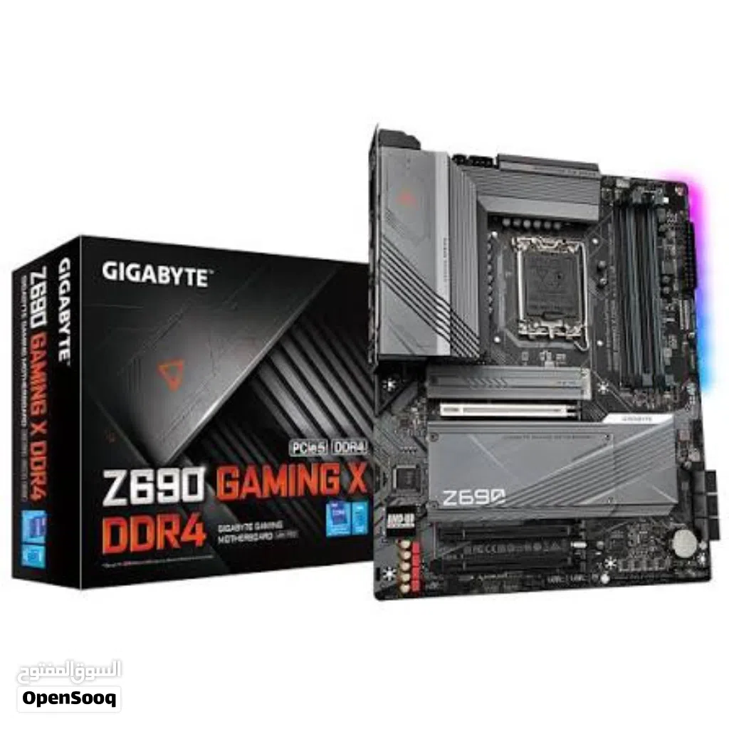 للبيع قطع تجميعه قويه مستعمل انظيف كرت شاشه 3080Ti i5 13600kf قيقابايت+Z690 GAMING X رامات 16g
