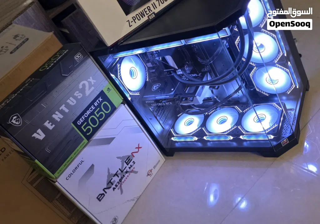 للجادين فقط GAMING PC R7 5700x / RTX5050 / RAM~16GB / M.2~512GB NVme /PSU 7OOW