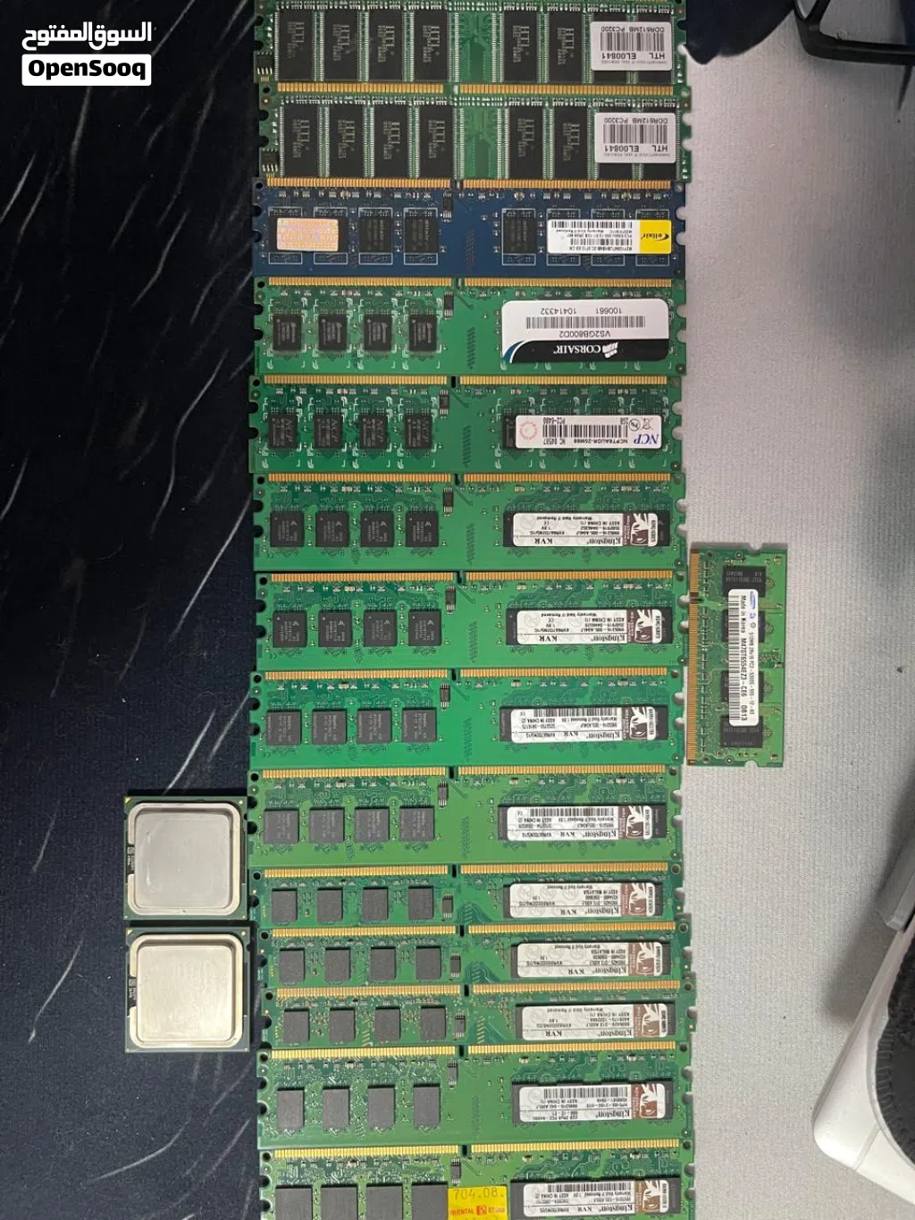 إعلان بيع مجموعة قطع كمبيوتر (دفعة واحدة) رامات DDR2+DDR1 + CPU Pentium D 3.4Hz + Pentium 4 3.20GHz