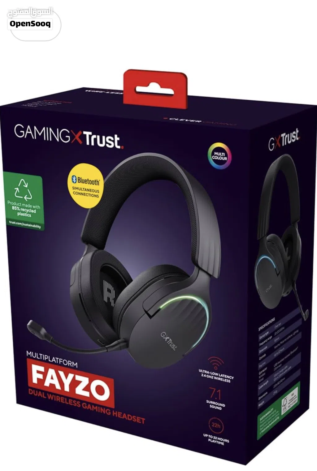 سماعة الألعاب اللاسلكي (Trust GXT 491 Fayzo )متوافقة مع PC و PS5 و PS4 و Nintendo Switch