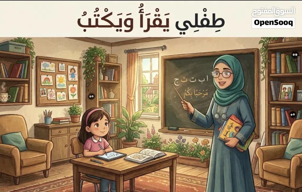 دروس خصوصية لمادة اللغة العربية /تأسيس الطالب قراءة وكتابة/ الظاهر 5