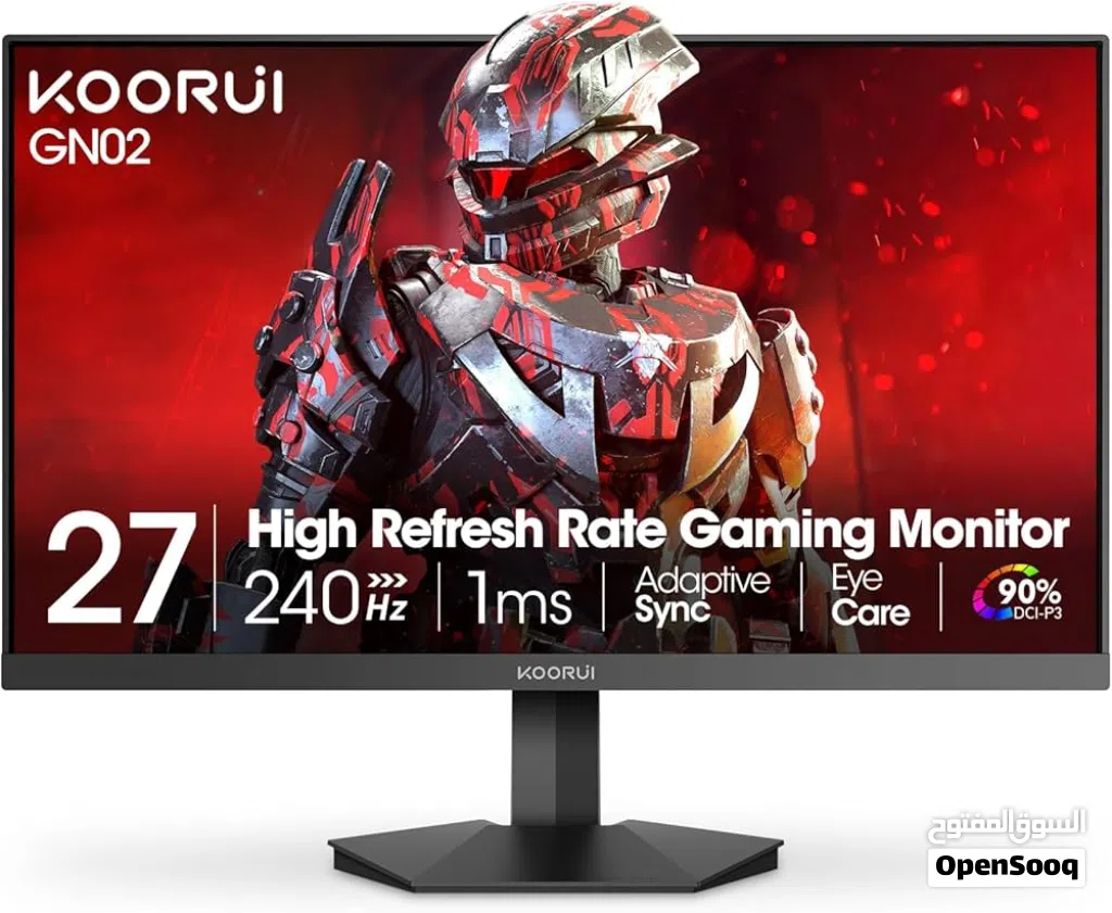شاشات جيمنج KOORUI GN02 – 27 INCH FHD انش27 بمعدل تحديث 240Hz افضل شاشه جيمنج شامل توصيل