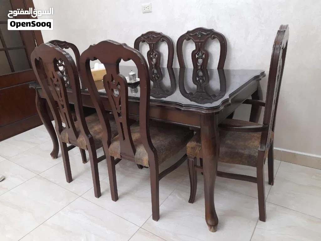 طاولة سفرة 6 مقاعد