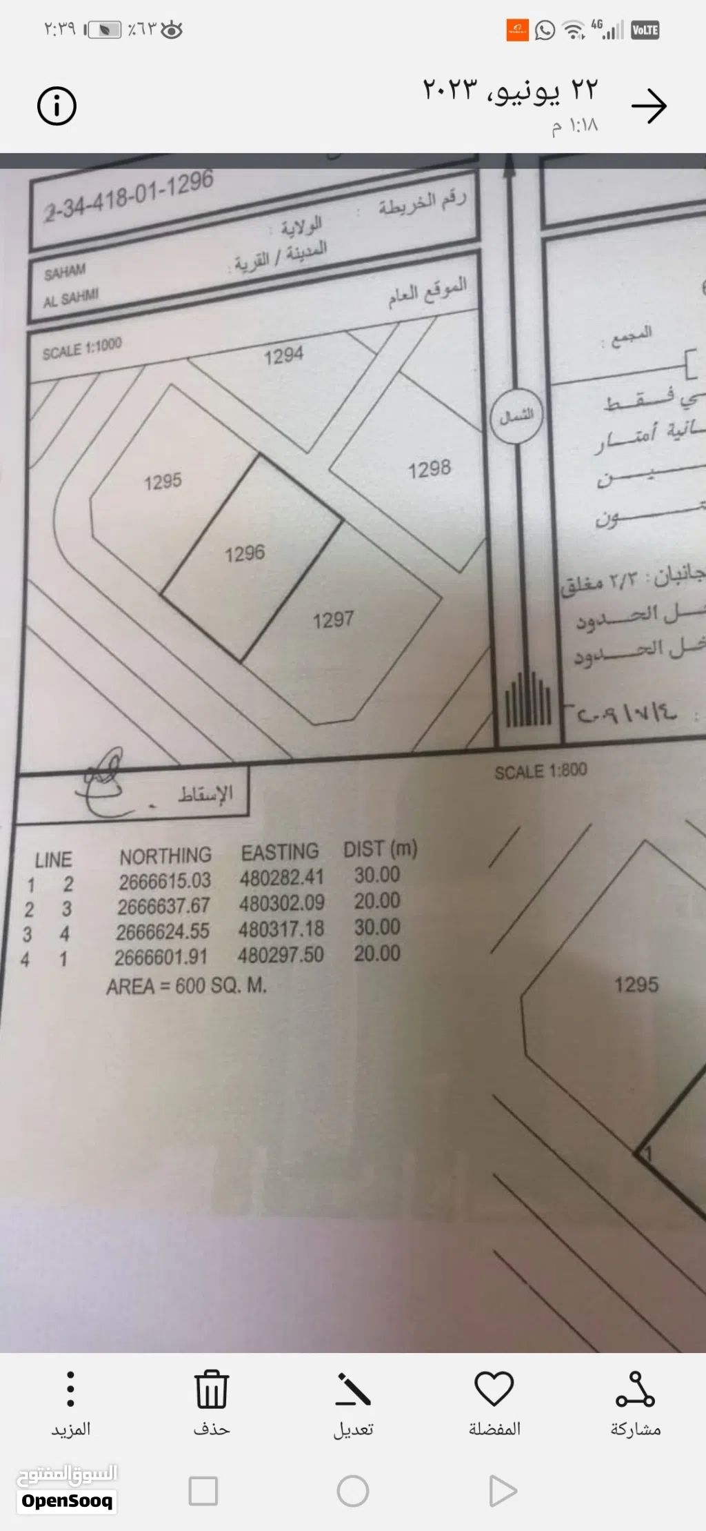ارض للبيع في الصحمي