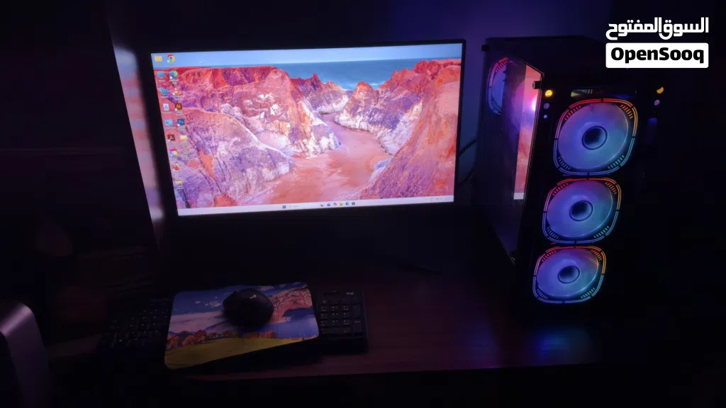كمبيوتر PC Gaming كامل مع شاشه – استخدام شهرين