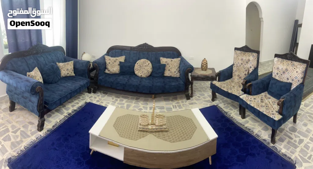 طقم كنب خشب زان استعمال بسيط