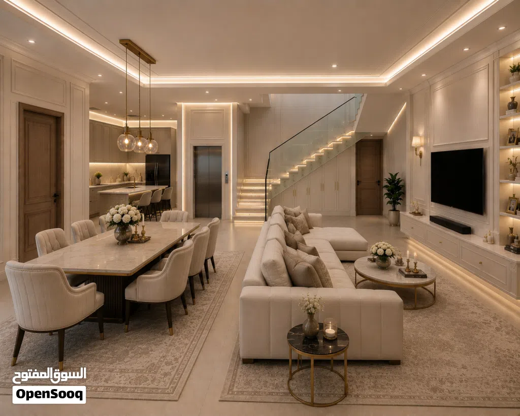 مهندسه تصميم داخلي وخارجي واعاد تقسيم الفراغات و تعديلها
