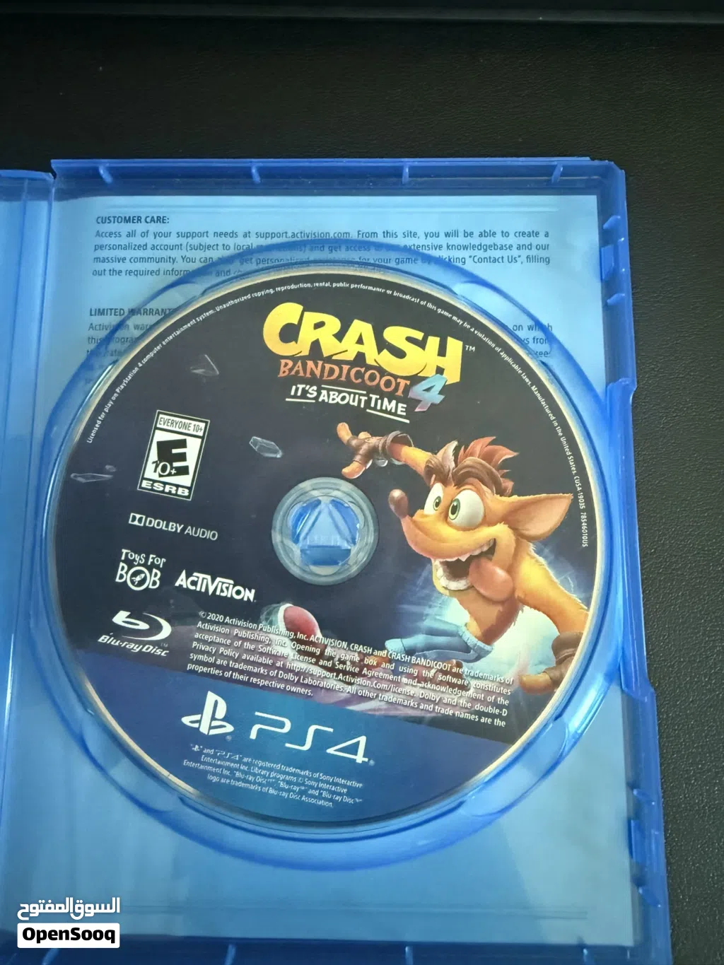 سي دي Crash Bandicoot 4 PS4 بحالة ممتازة