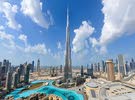 عرض مذهل شقة مفروشة بالكامل تطل على برج خليفة