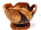 Decorative hand crafted wooden bowl