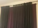 Black and Dark Purple Curtain - 4 pieaces