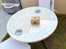 Moroccan luxury handmade round table with 2 chairs