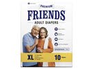 للتواصل Friends Adult Diapers Premium XL 10's حفاضات اكس لارج