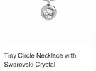 circle necklace with swarovski crystal