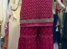 brand new stone work dress in chiffon with gharara price 35 bhd