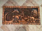 لوحة خشبية برسومات نحاسية جميلة Wooden frame engraved with copper