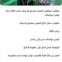 Waiter - Waitress -Amman