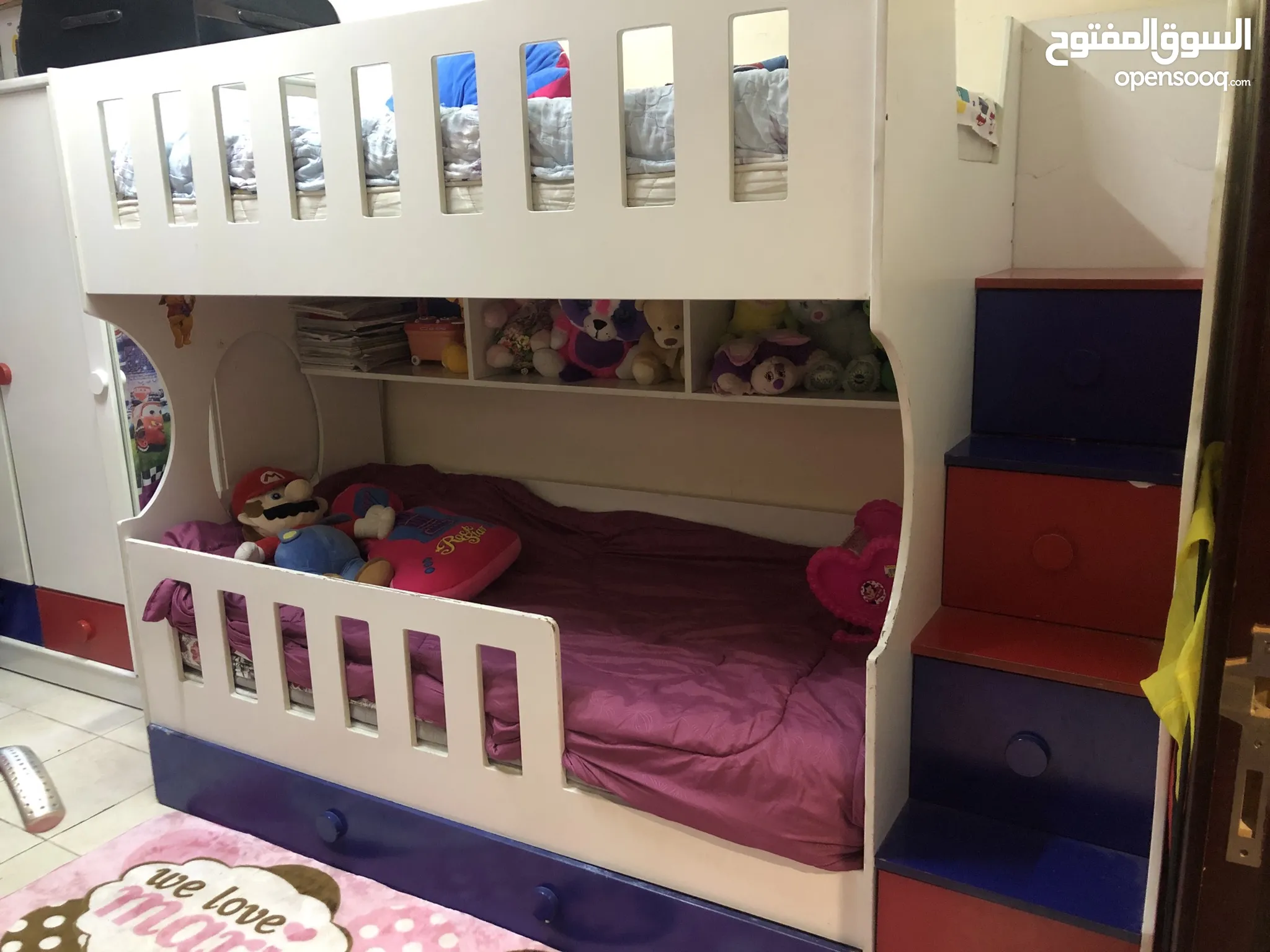 اثاث اطفال للبيع : غرف نوم اطفال : خزائن : تخت : سرير : أسعار : عجمان |  السوق المفتوح