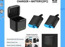 Telesin GoPro 8/7/6/5 Charger + Batteries (2 Pcs) Set in (Brand New)