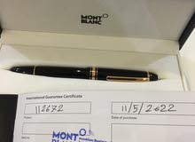 قلم مونت بلانك جديد مطلي بالذهب