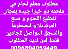 مطلوب معلم جزار مطلوب معلم جزار