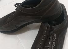 Men's shoes medium size 41 number 2 Brown color Dark blue color Total price 50 d