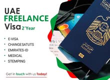 Freelance visa available 
Including Everything 
E-VISA , CHANGE SATUTS,  EMIRATE