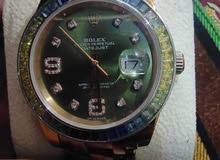 Rolex datejust green daimond Dial  18k automatic Watch