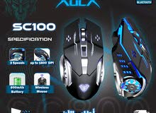 ماوس جيمنغ أصلي لألعاب الفيديو الاحترافية وايرلس Aula SC100 Gaming Mouse Wireless