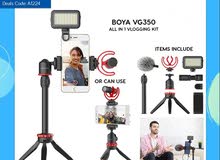 Boya VG350 Shotgun Mic - All in 1 Vlogging Kit - New Packed