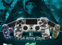 يد العاب جيمنغ ايد بلايستيشن 4 جيشي Controller Playstation Army Style Gamepad PS4