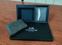 coach branded wallet pure leather