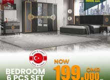 New Arrival Turkish King size Bedroom Set - 6 pcs - طقم غرفة نوم تركي مقاس كينغ - 6 قطع