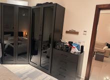 Black with inside light wardrobe and chest of drawers