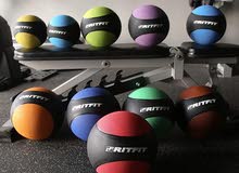 TF Weighted Medicine Ball - Non-Slip Rubber Shell & Dual Texture G