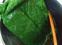 ملوخية خضرا متوفره ورق و مفرومه على اليد
