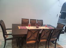 Dining table and chairs  along with buffet table