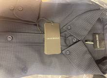 New Emporio Armani blue checked long sleeves shirt