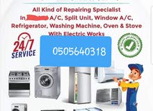 specialist in repairing of window a/c split a/c fridge washing machine