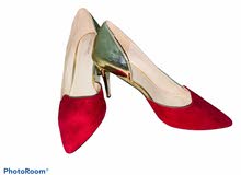 red & gold high heels red & gold high heels