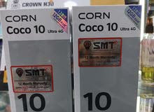 جهاز جديد بالكرتونه corn coco 10Ultra 4g كفاله سنه كامله 128g 12ram