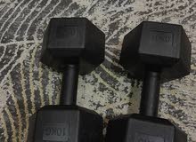 " for sale 2 pieces  " 2 dumbell 10kg each