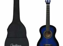 Guitare Avec House - Bleu Satin Guitare Avec House - Bleu Satin