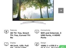 SAMSUNG SMART 3D 48” TV   MODEL 48H6400AR   95 KD