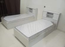 New Unique Design White Single Wood Bed Made in Thailand With Medical Mattress New Unique Design White Single Wood Bed Made in Thailand With Medical Mattress