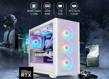 اقساط بدون دفعه اولى ( تجميعة كمبيوتر رايزن 9 Pc Computer Ryzen 9 RTX5070 )