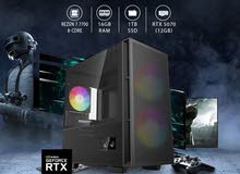 اقساط بدون دفعه اولى ( تجميعة كمبيوتر رايزن 7 Pc Computer Ryzen 7 RTX5070 )